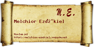 Melchior Ezékiel névjegykártya